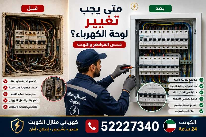 متى يجب تغيير لوحة الكهرباء في المنزل؟
