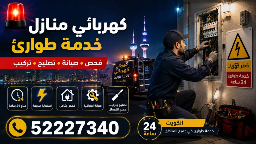 كهربائي منازل خدمة طوارئ 24 ساعة